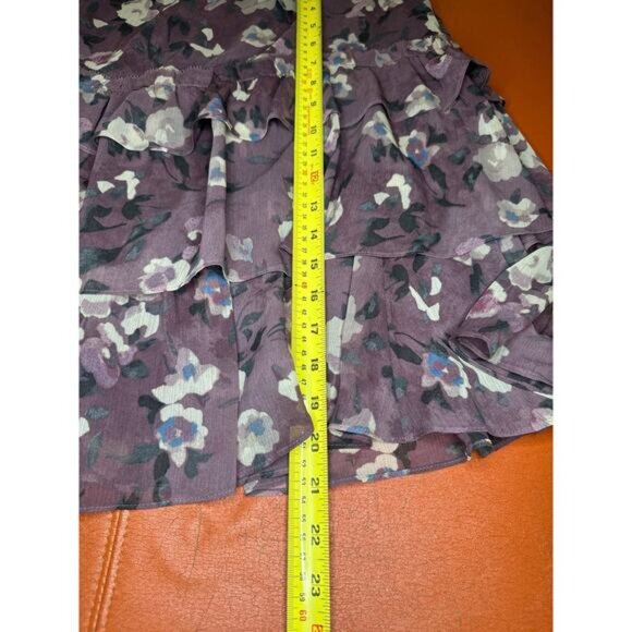 Lauren Ralph Lauren Floral Crinkle Georgette Purple Skirt Size 14W NWT - Picture 10 of 10